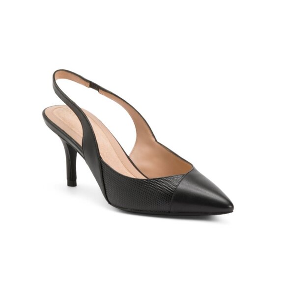 COLE HAAN Black Go To Slingback Comfort Heels - Picture 1 of 2